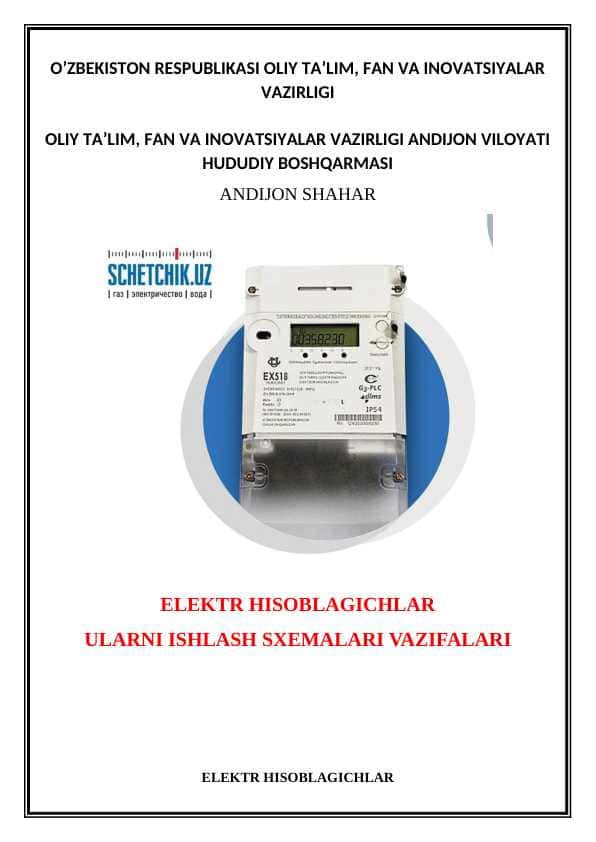 ELEKTR HISOBLAGICHLAR