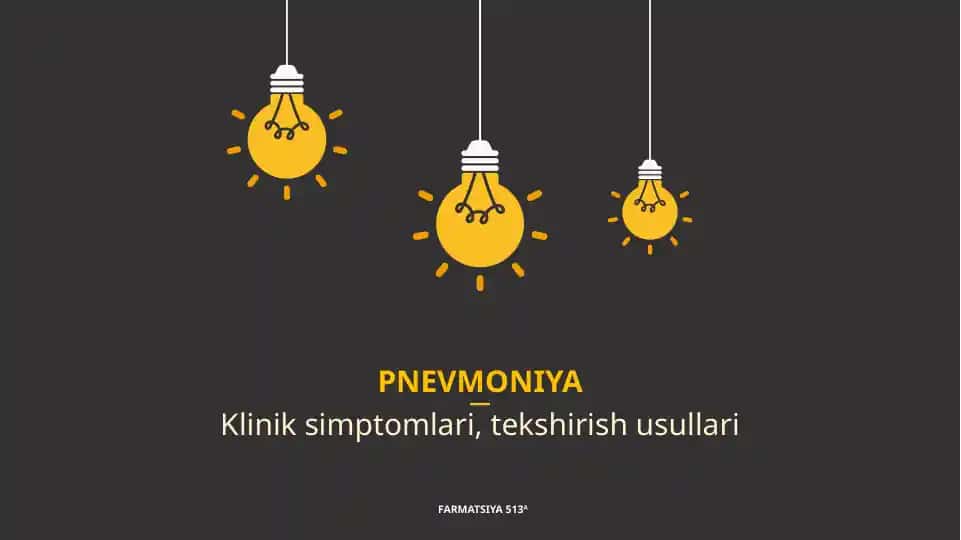 Pnevmoniya (zotiljam) kasalligi