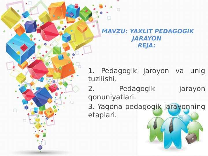YAXLIT PEDAGOGIK JARAYON