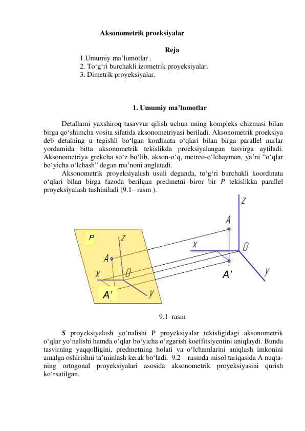 Aksonometrik proeksiyalar