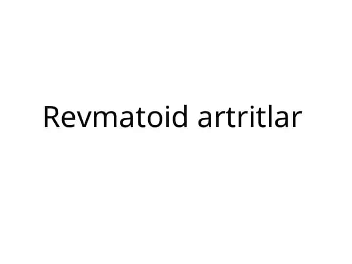 Revmatoid artritlar