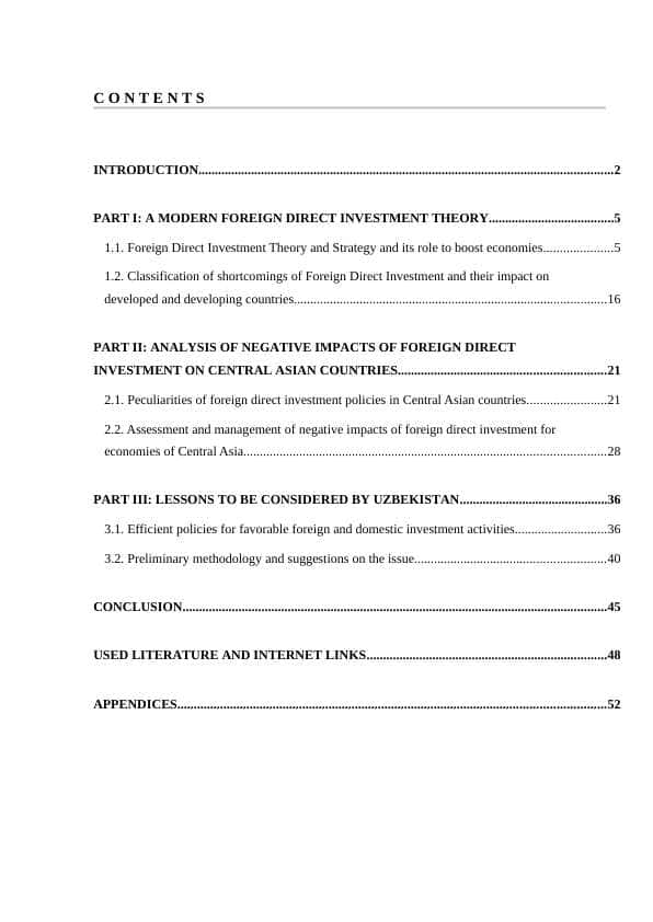 ANALYSIS OF NEGATIVE IMPACTS OF FOREIGN DIRECT INVESTMENT ON CENTRAL ASIAN COUNTRIES.
