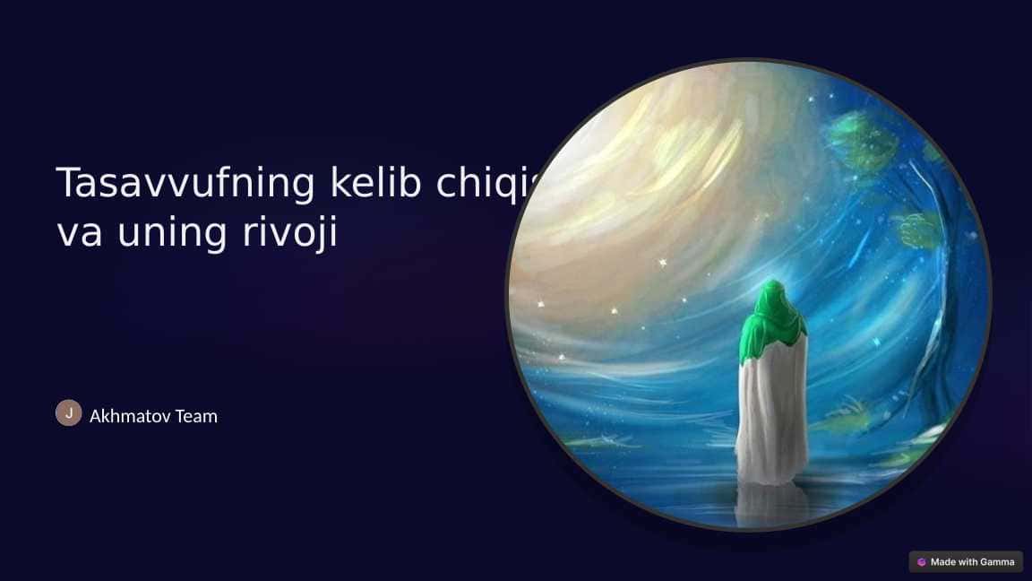 Tasavvufning kelib chiqishi va uning rivoji