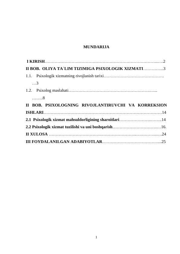 PSIXOLOGNING RIVOJLANTIRUVCHI VA KORREKSION ISHLARI