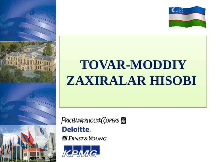 TOVAR-MODDIY ZAXIRALAR HISOBI