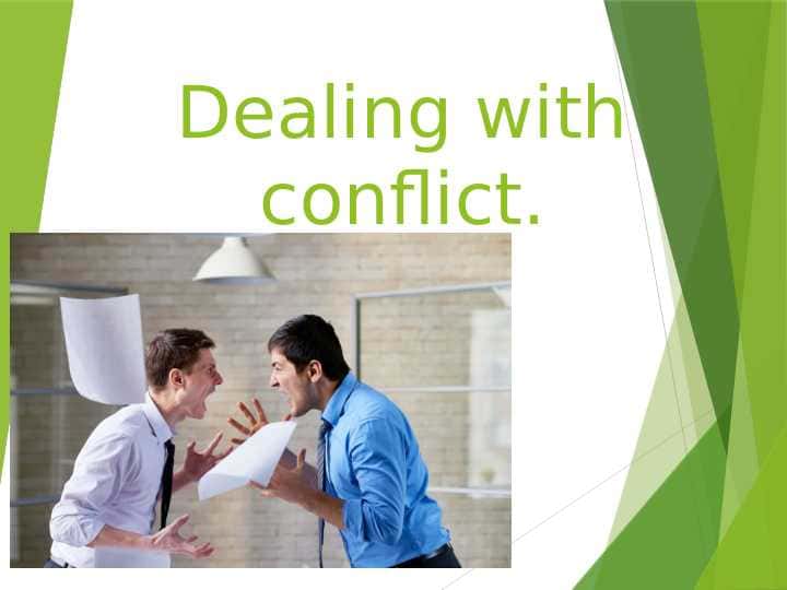 10-sinf ingliz tili Dealing with conflict