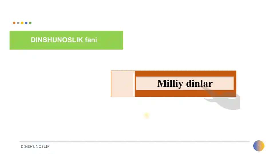 Milliy dinlar