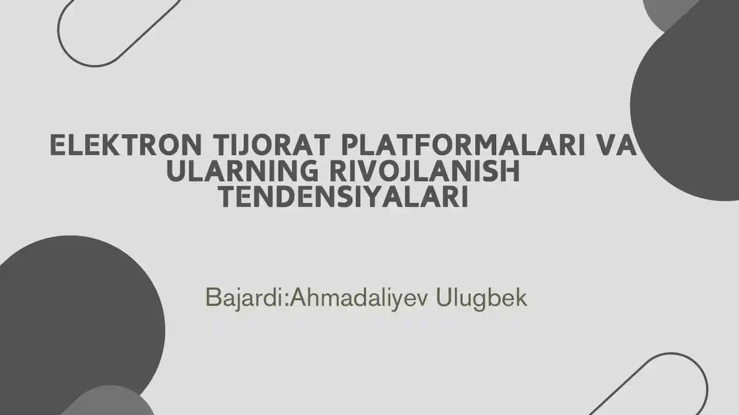 Elektron tijorat platformalari
