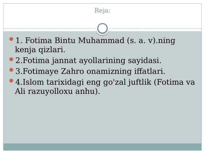payg'ambarimizning qizlari