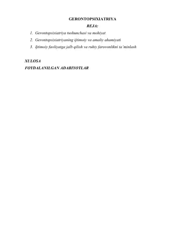GERONTOPSIXIATRIYA