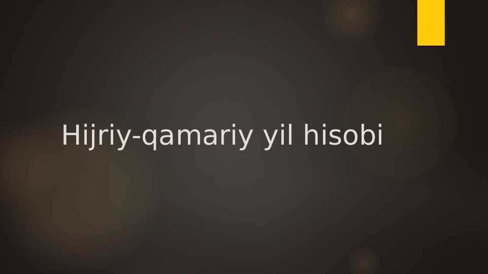 Hijriy-qamariy yil hisobi