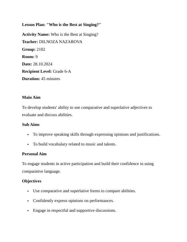 Lesson plan