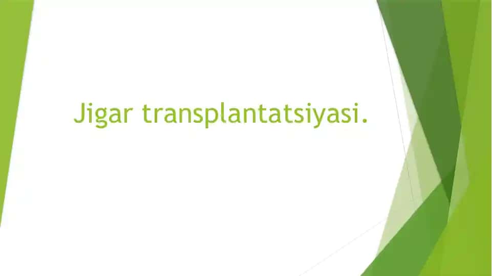 Jigar transplantatsiyasi