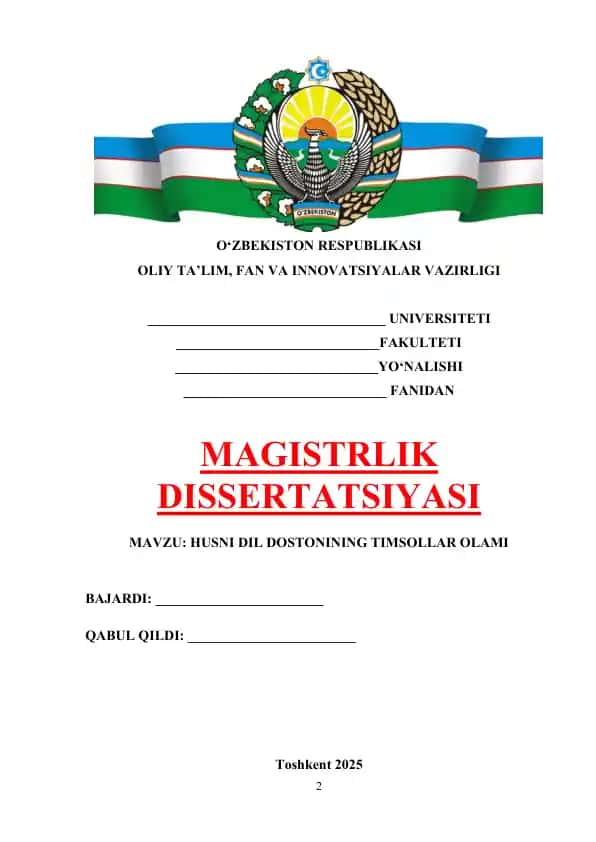 Husni Dil dostonining timsollar olami