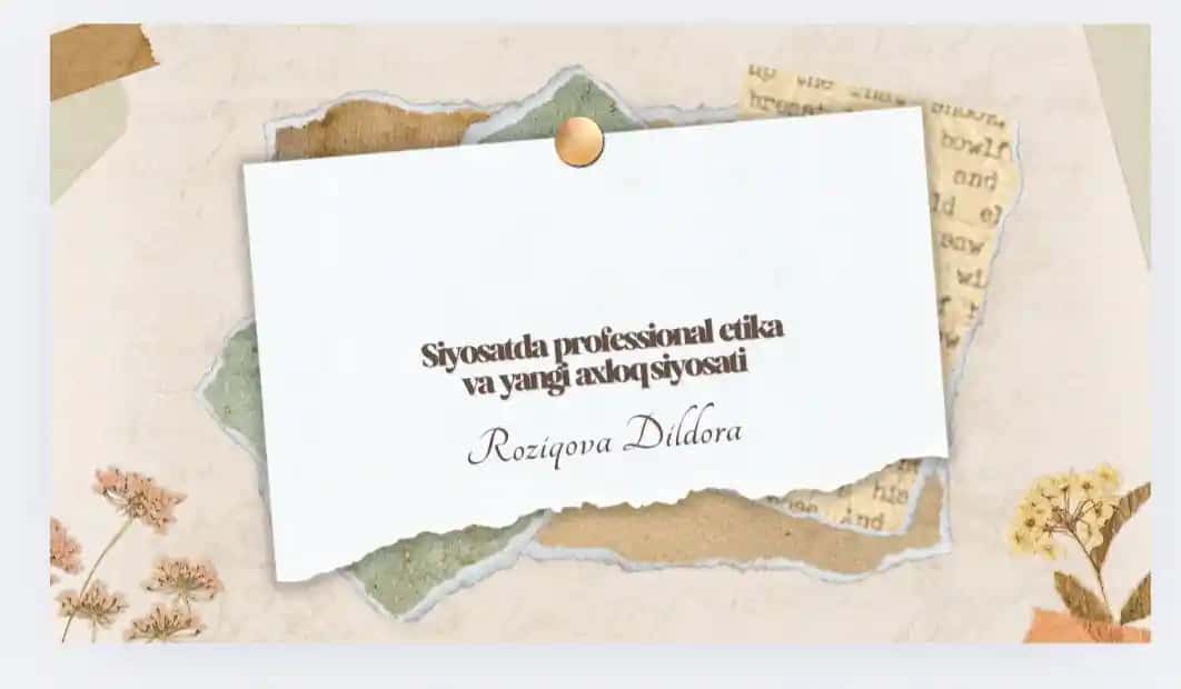 Siyosatda professional etika va yangi axloq siyosati