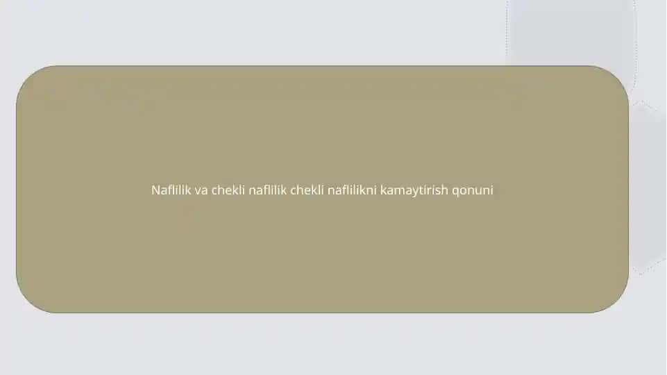 Naflik va chekli naflililik