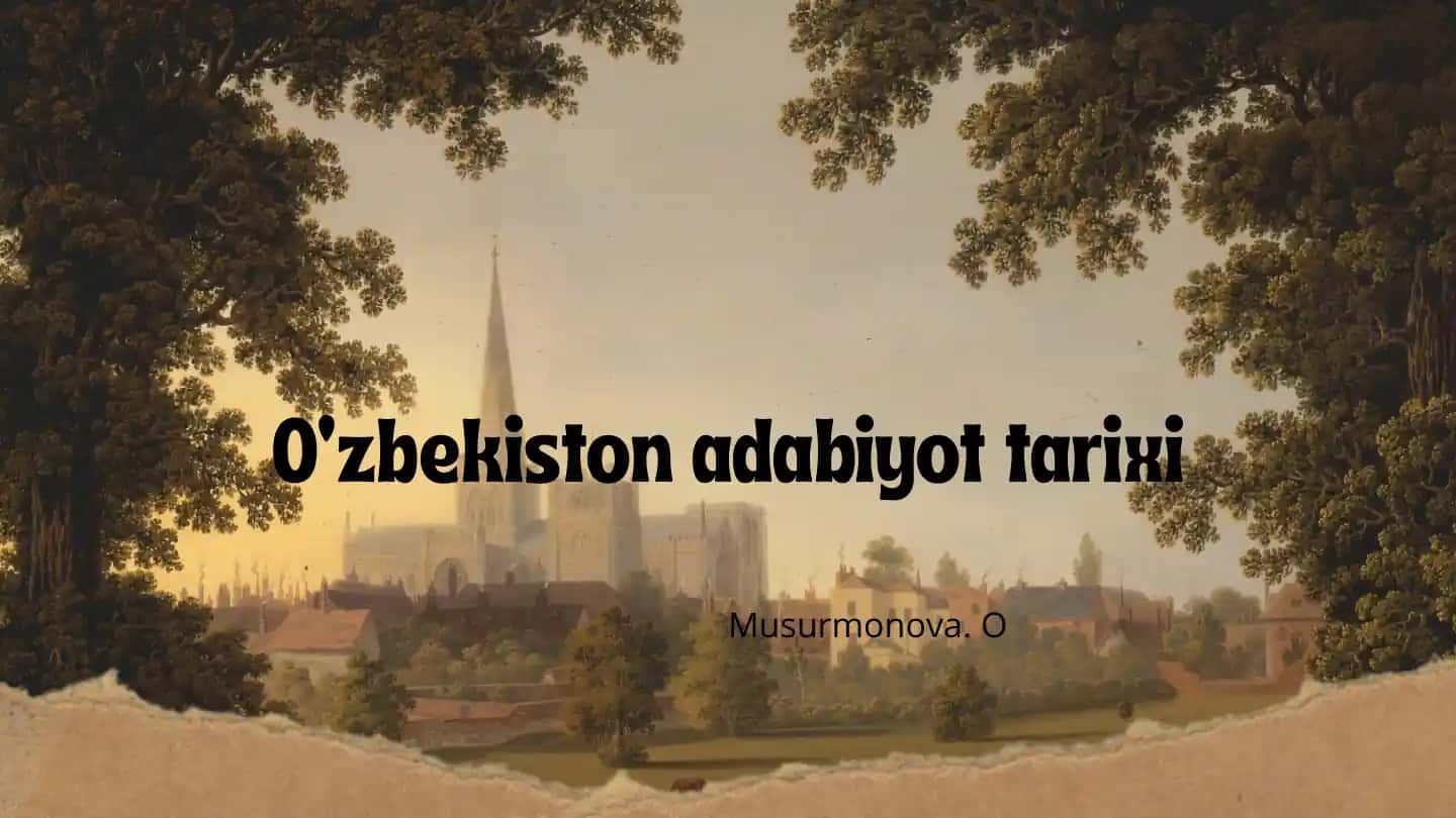 O'zbekiston adabiyot tarixi