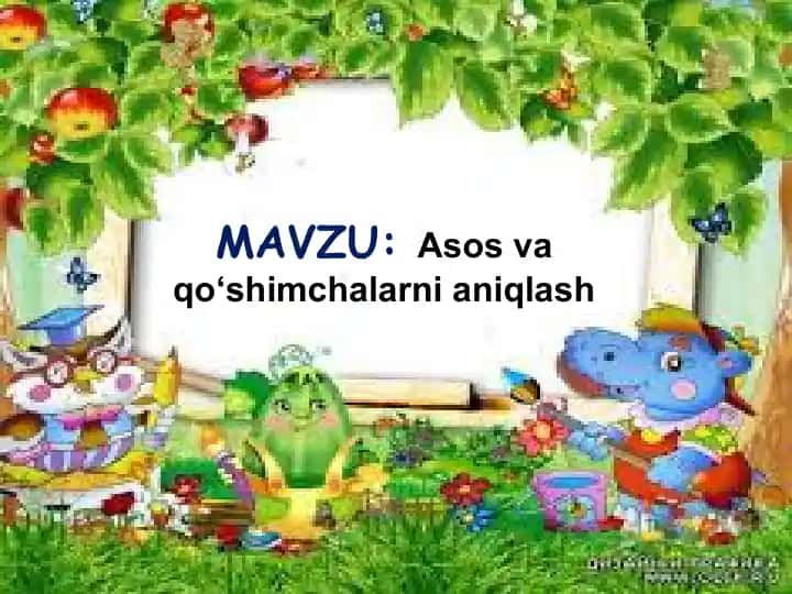 Asos va qo‘shimchalarni aniqlash