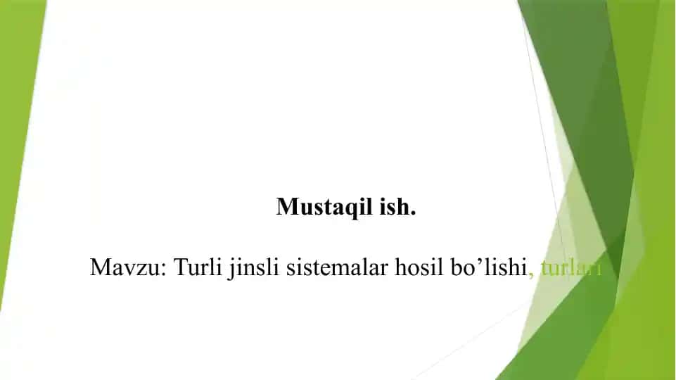 Turli jinsli sistemalar