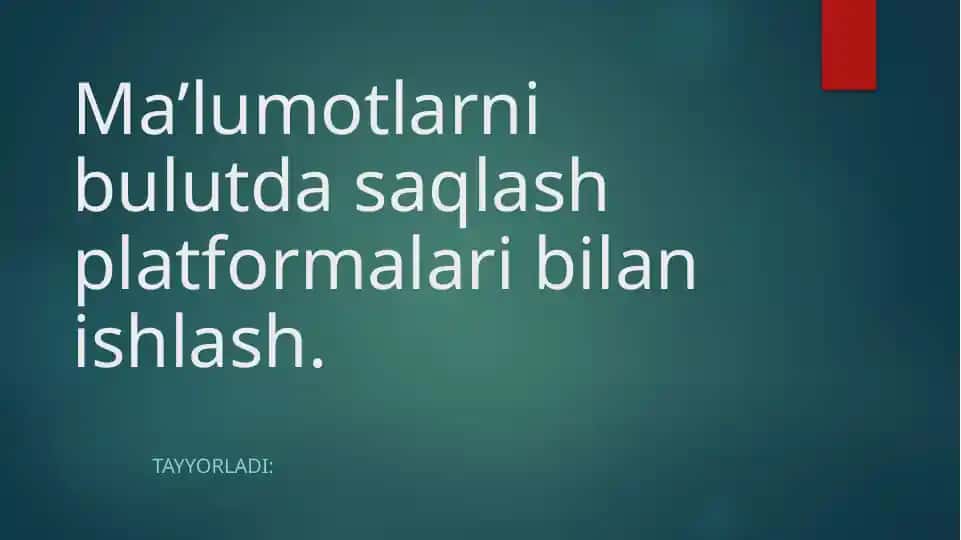 Bulutli saqlash platformalari
