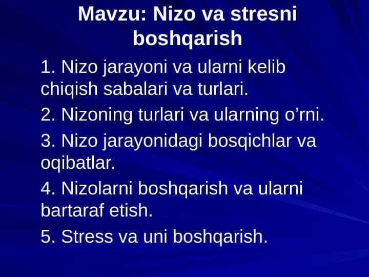 Nizo va strеsni boshqarish pptx
