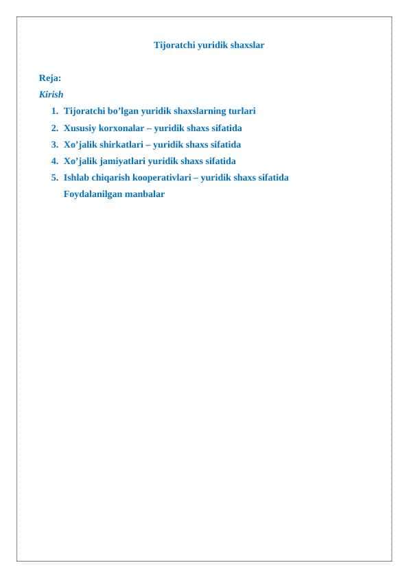 Tijoratchi yuridik shaxslar 24