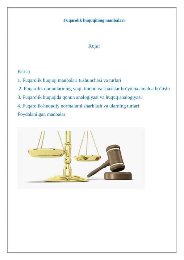Fuqarolik huquqining manbalari 24