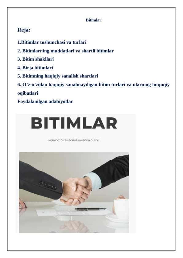 Bitimlar 24