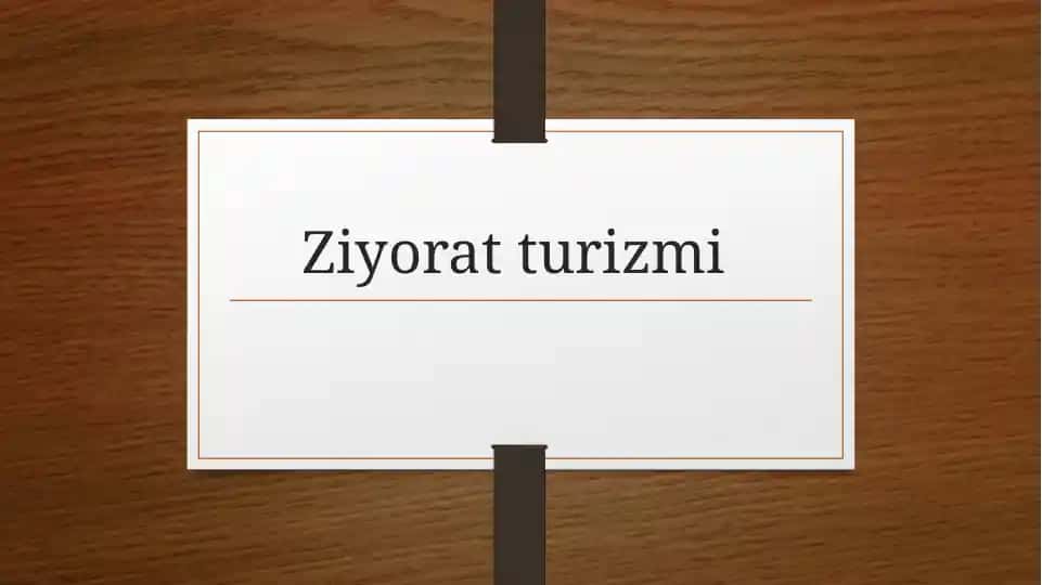 Ziyorat turizmi