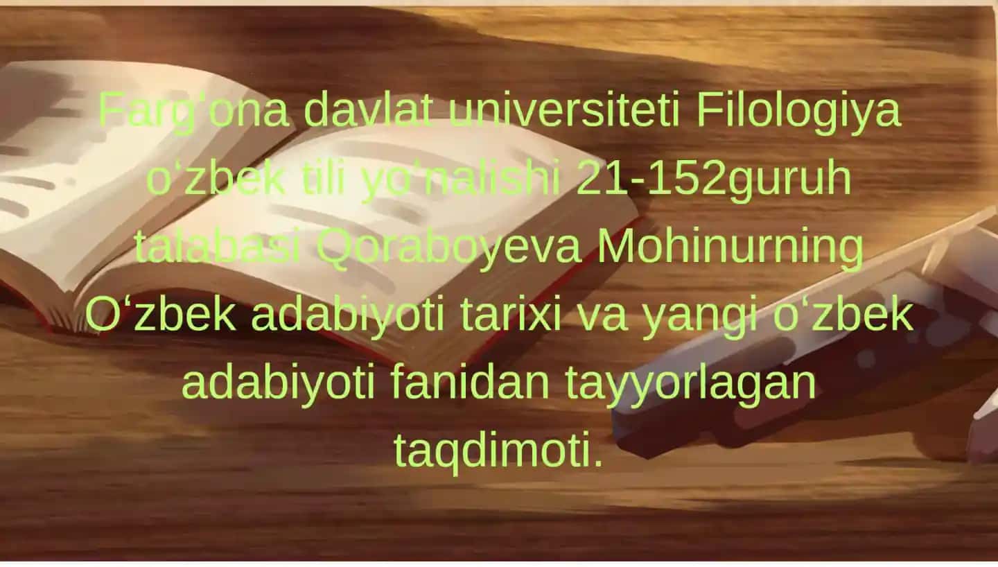 Abdulla Qodiriy lirikasi
