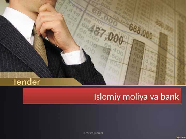 Islomiy moliya va bank.
