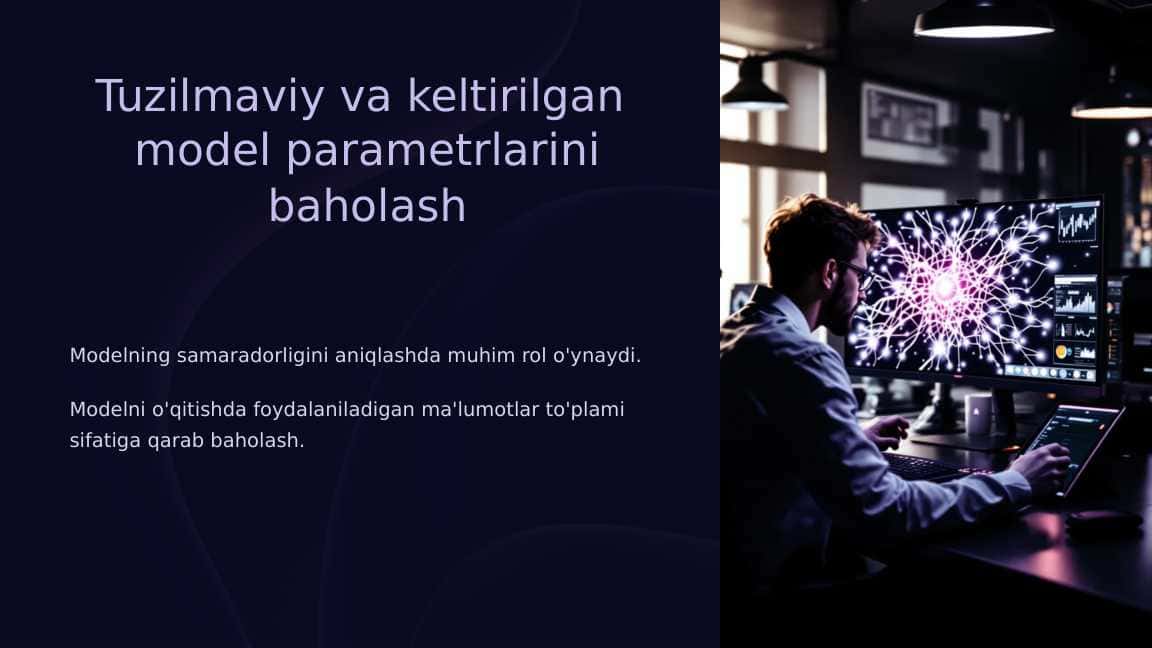 Tuzilmaviy va keltirilgan model parametrlarini baholash