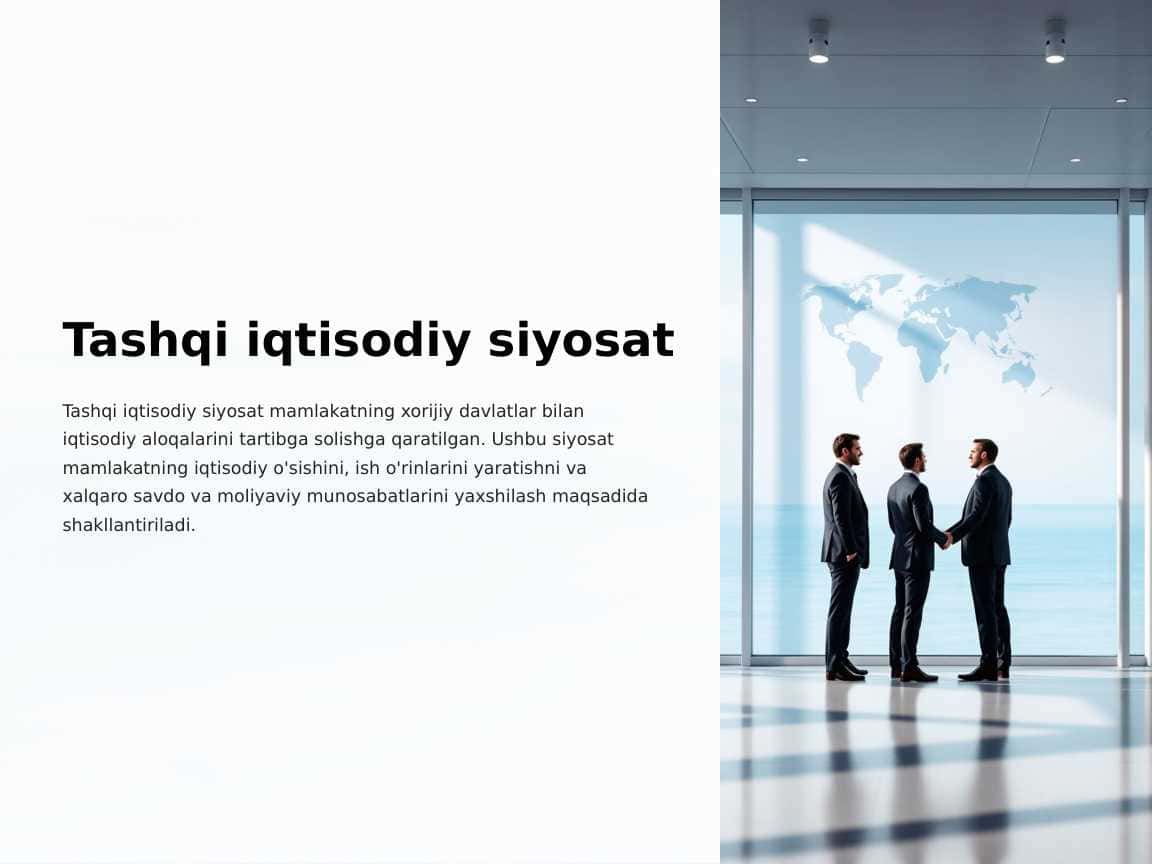 Tashqi iqtisodiy siyosat