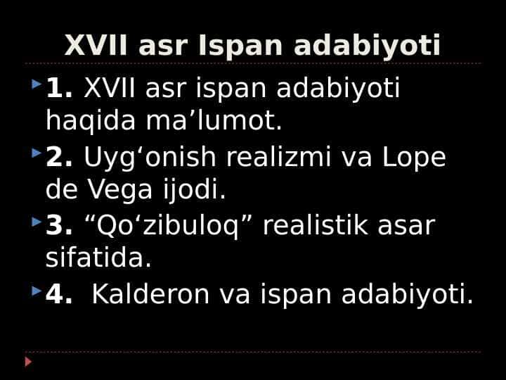 XVII asr Ispan adabiyoti