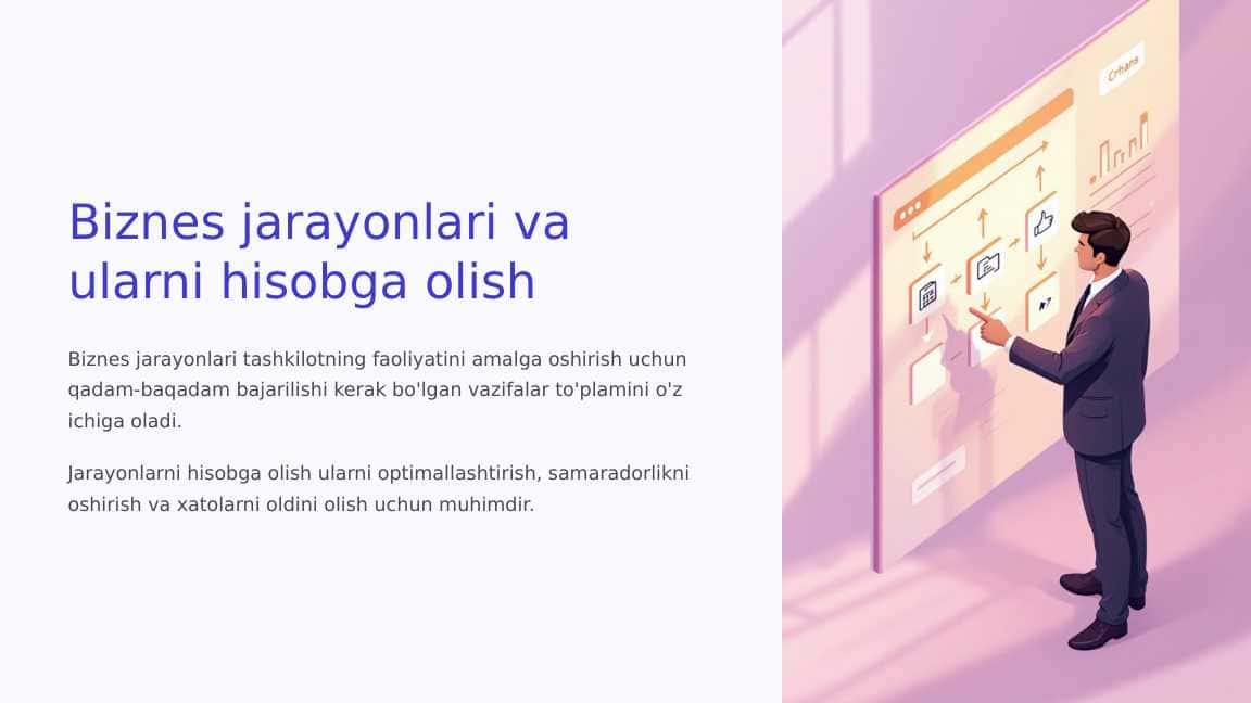 Biznes jarayonlari va ularni hisobga olish