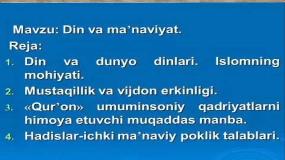 Din va ma'naviyat