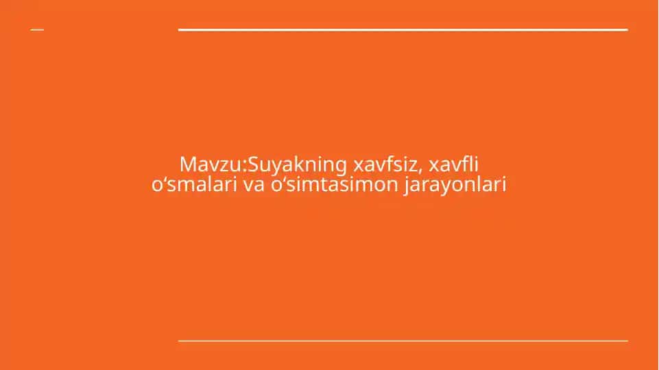 Suyakning xavfsiz, xavfli o‘smalari va o‘simtasimon jarayonlari