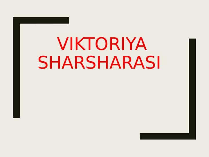 Viktoriya sharsharasi
