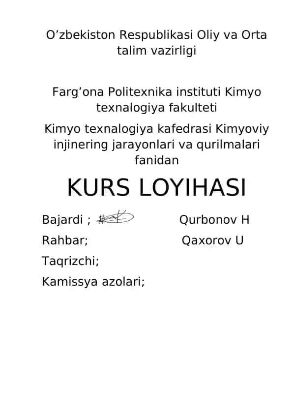 KIMYO SANOATI SOHASIDAGI STRATEGIKT KIMYO LOYIHALAR MARKAZI