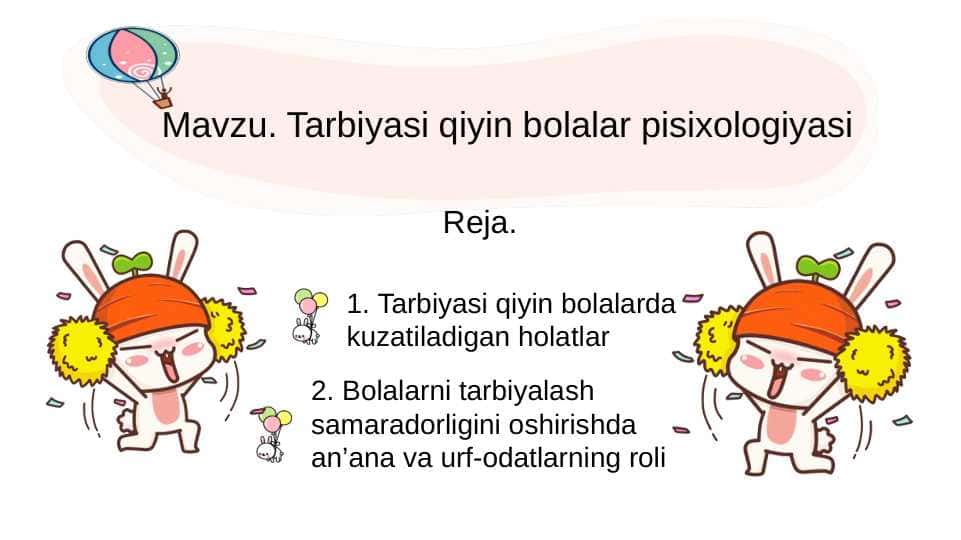 Tarbiyasi qiyin bolalar pisixologiyasi