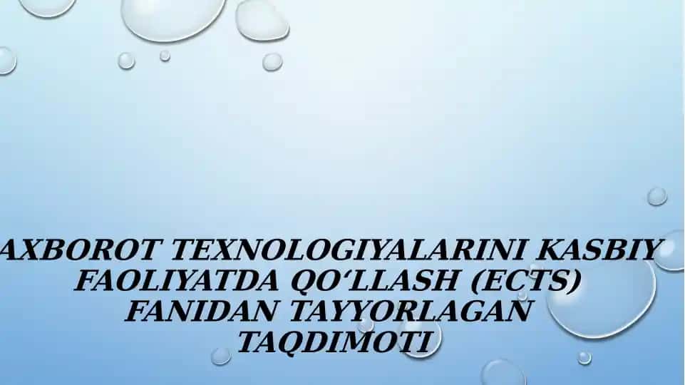 Mavzu: LMS (learning management system) – ta’limni boshqaruv tizimlari.