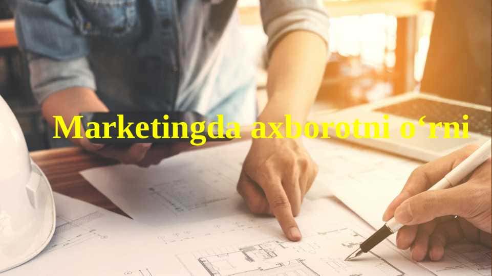 Marketingda axborotni oʻrni. Slayd
