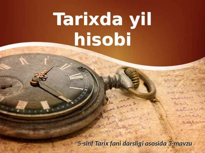 Tarixda yil hisobi