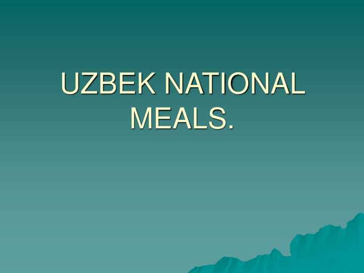 Uzbek National meals