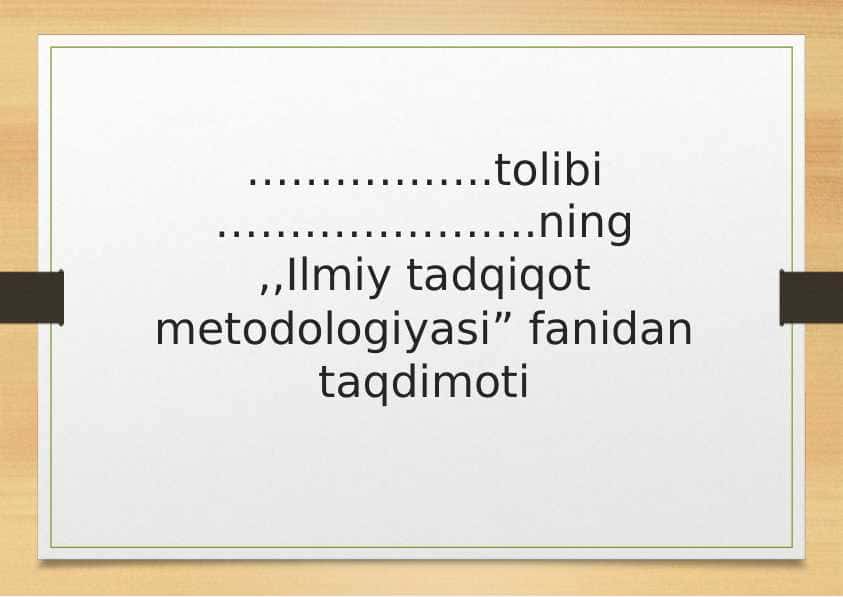 14-MAVZU: Ilmiy tаdqiqоt ishlаrini оlib bоrish, uning nаtijаlаrini rаsmiylаshtirish vа hаyotgа tаtbiq etish. (mаgistrlik dissеrtаtsiyasi misоlidа)