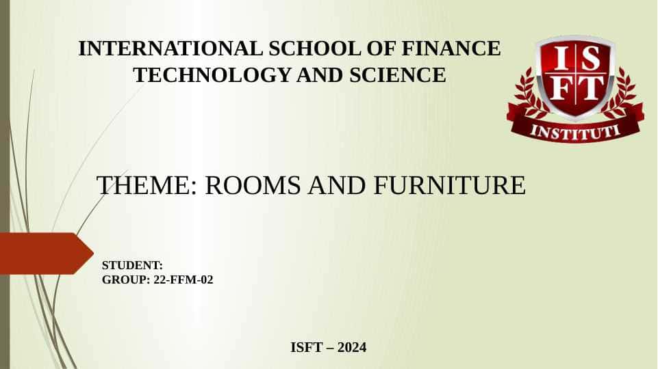 ROOMS AND FURNITURE