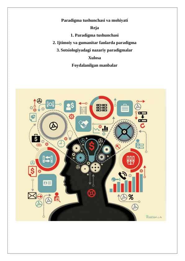 paradigma tushunchasi va mohiyati