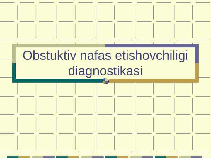 Obstuktiv nafas etishovchiligi diagnostikasi