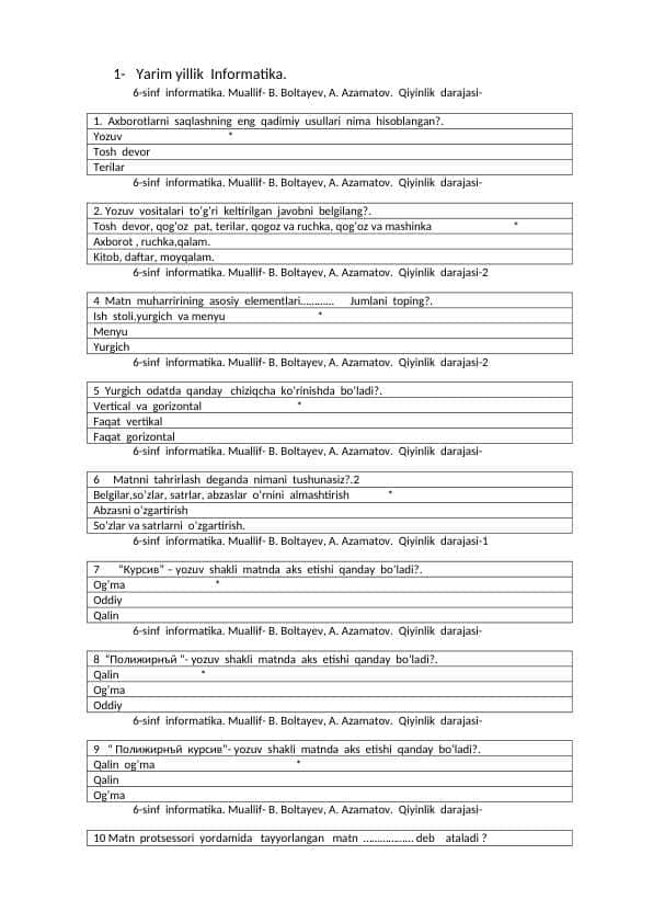 6-sinf-informatika-testlar