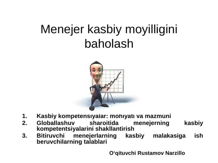 Menejer kasbiy moyilligini baholash